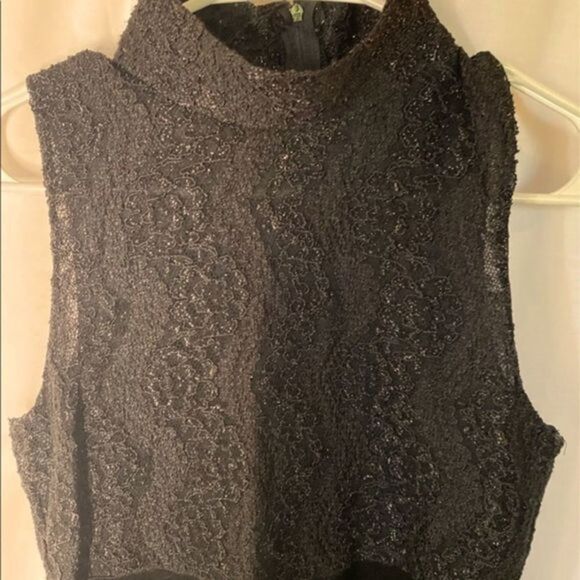 Vintage Apologie Lace & Satin Black Cocktail Dress - Picture 7 of 7